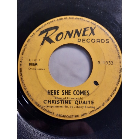 Christine Quaite ‎– Here She Comes / I Believe In Love