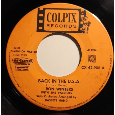 Ron Winters with the Patriots – Back In The U.S.A. / Let Me Prove It To You